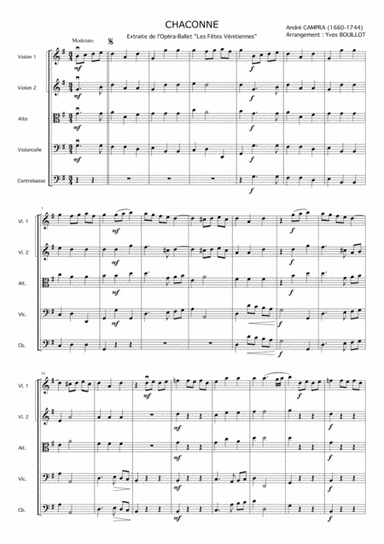 Chaconne for Strings (arr. Yves Bouillot)
