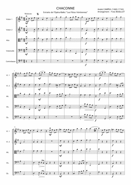 Chaconne for Strings (arr. Yves Bouillot)