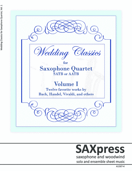 Wedding Classics for Saxophone Quartet (arr. Robert Stevens)