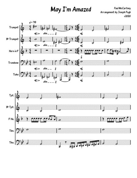 Maybe I'm Amazed (arr. Joseph Pugh)