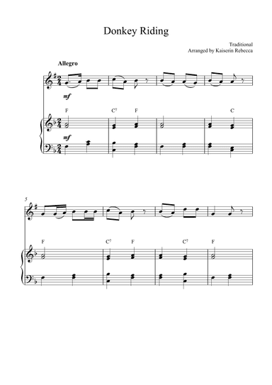 Donkey Riding (arr. Kaiserin Rebecca)