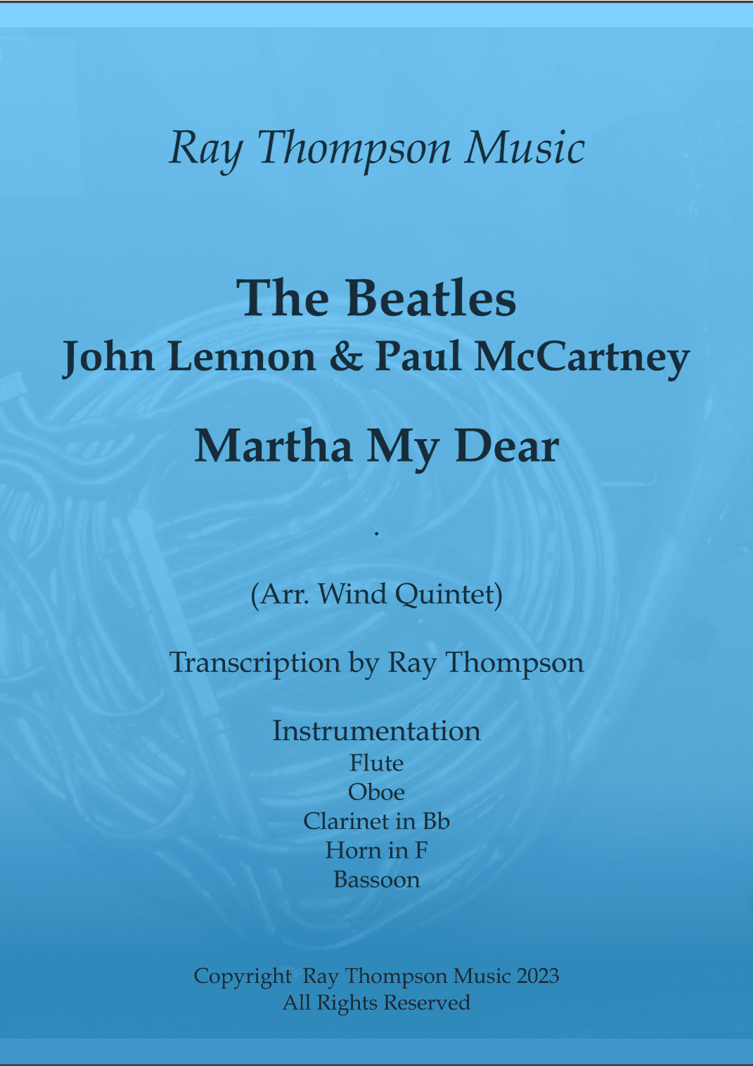 Martha My Dear (arr. Ray Thompson)