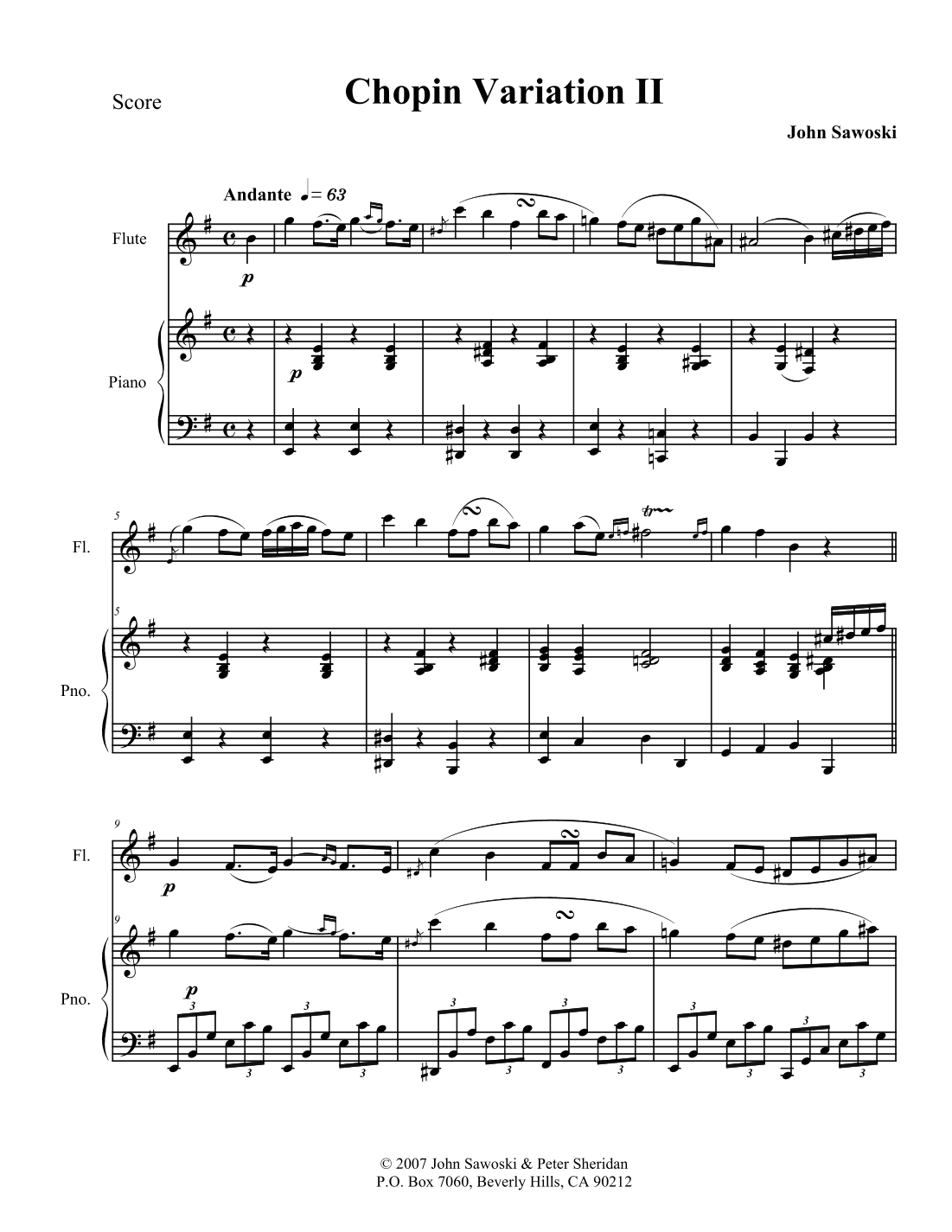 Variation II, from Variations on a Theme by Rossini (arr. John Sawoski)