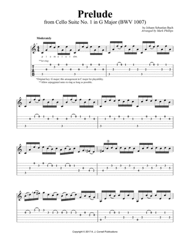 Prelude from Cello Suite No. 1 (BWV 1007) (arr. Mark Phillips)