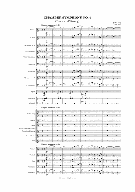 CHAMBER SYMPHONY NO 6 (Peace and Victory)