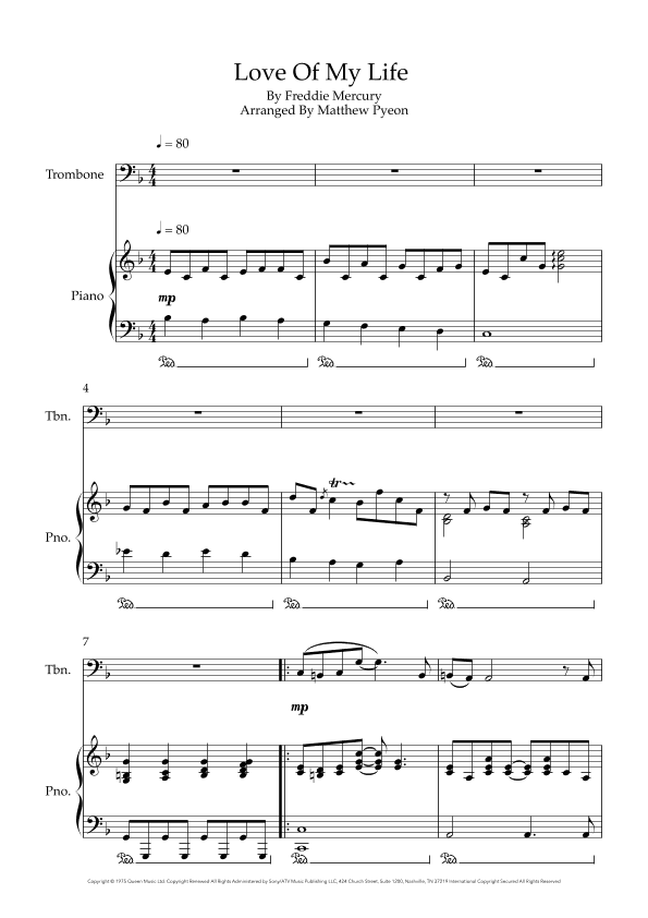 Love Of My Life (arr. Matthew pyeon)