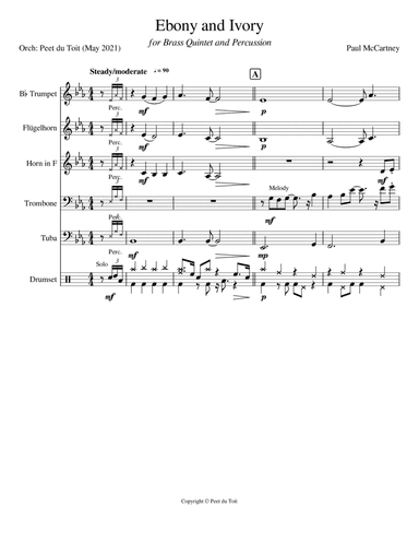 Ebony And Ivory (arr. Peet du Toit)