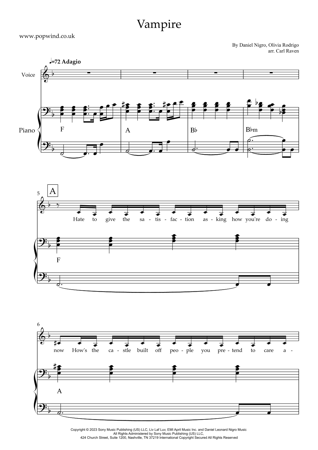 Vampire (arr. Carl Raven)