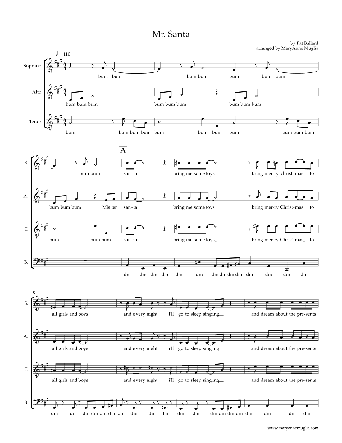 Mr Santa (arr. MaryAnne Muglia Smith)