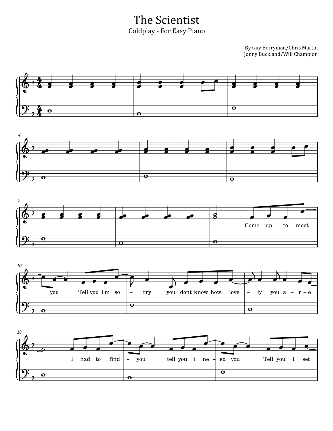 The Scientist (arr. poon)