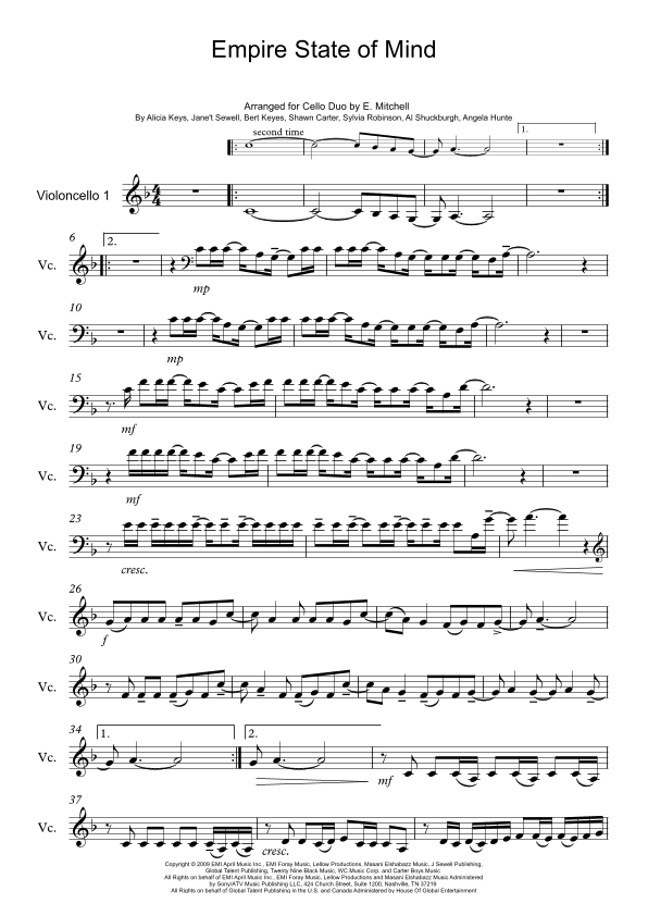 Empire State Of Mind (arr. E. Mitchell)