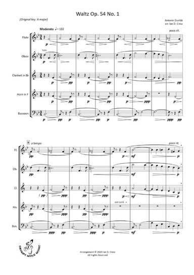 Dvorák - Waltz Op. 54 No. 1 (arr. Ian D. Crew)