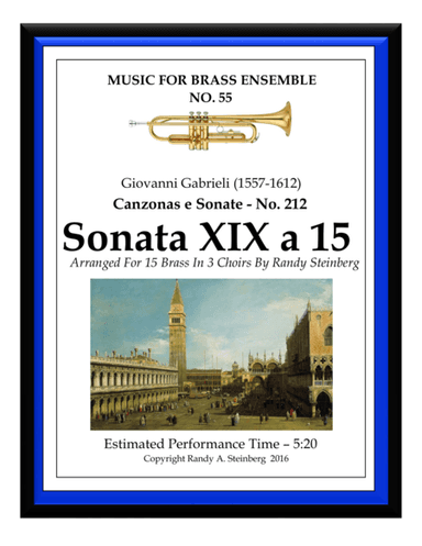 Sonata XIX a 15 - No. 212 (arr. Randy A. Steinberg)
