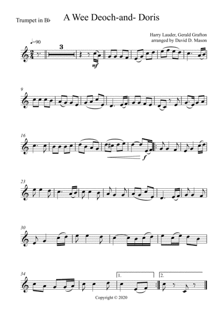 A Wee Deoch-and-Doris (arr. David D. Mason)