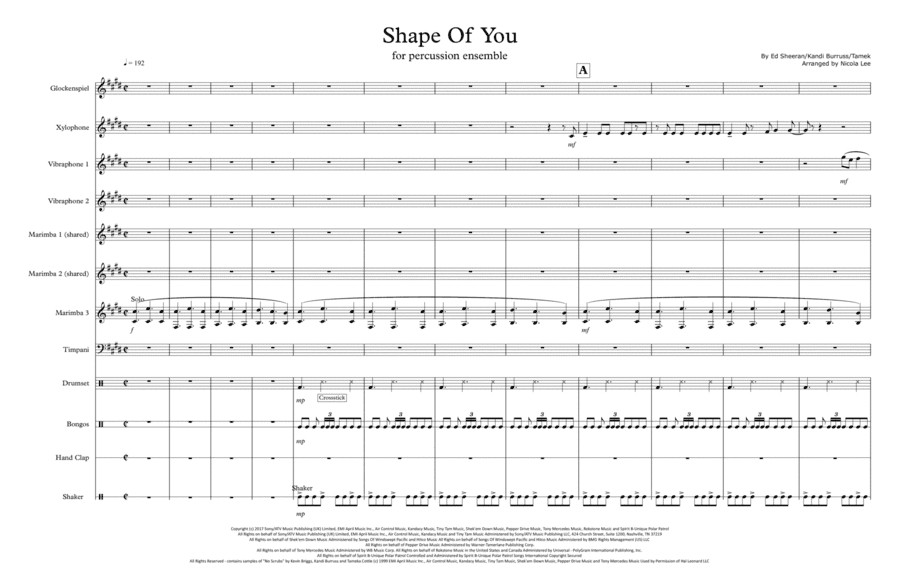 Shape Of You (arr. Nicola Lee)