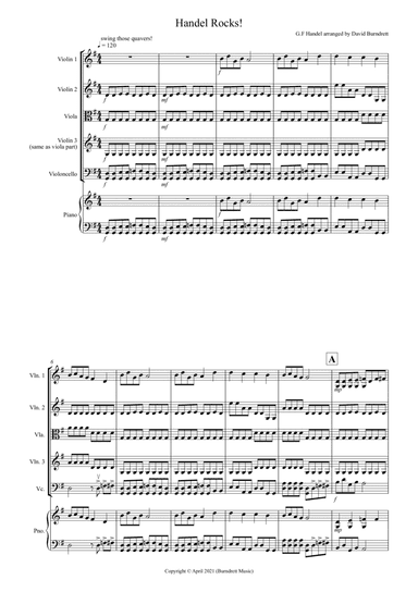 Handel Rocks! for String Quartet (arr. David Burndrett)