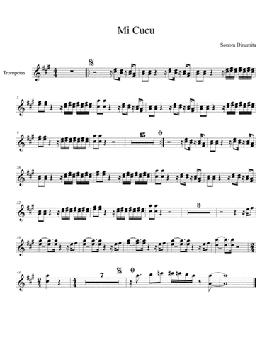 Mi Cucu - Sonora Dinamita - Trompetas 1 y 2 (arr. SONORA DINAMITA)