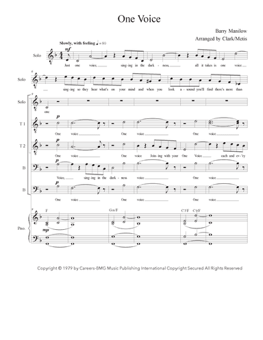 One Voice (arr. Clark/ Metis)