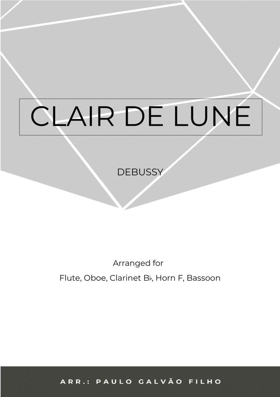 CLAIR DE LUNE - WIND QUINTET (arr. Paulo Galvao Filho)