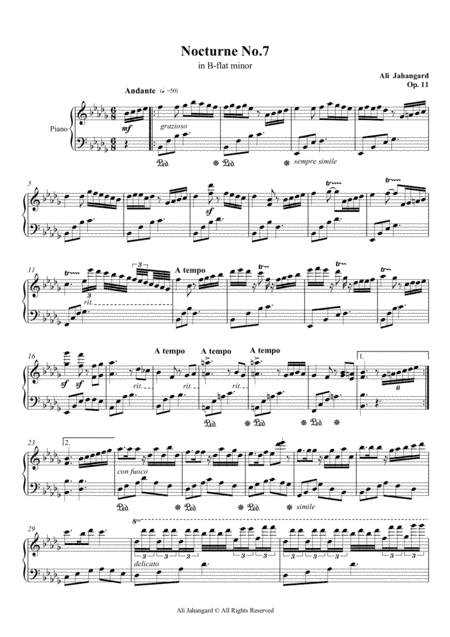 Nocturne No.7 - in B-flat minor, Op.11