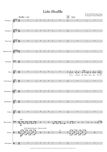 Lido Shuffle (arr. Daryl McKenzie)