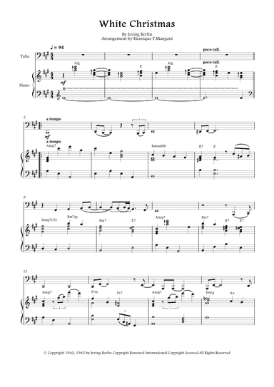 White Christmas (arr. Henrique F Mangoni)
