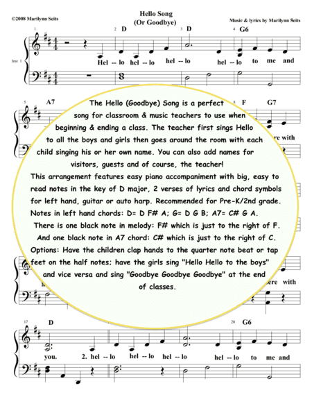 THE HELLO AND GOODBYE SONG