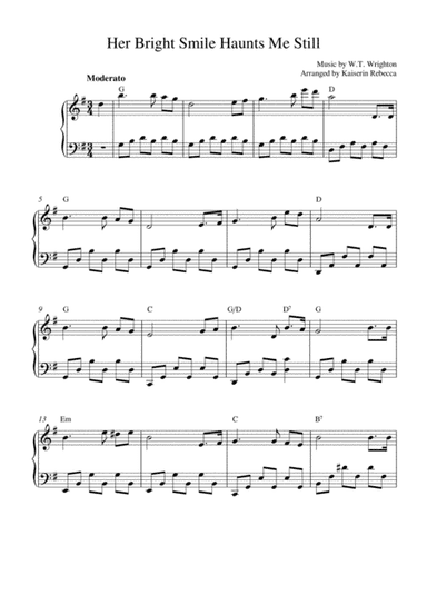 Her Bright Smile Haunts Me Still (arr. Kaiserin Rebecca)
