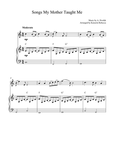 Songs My Mother Taught Me (arr. Kaiserin Rebecca)