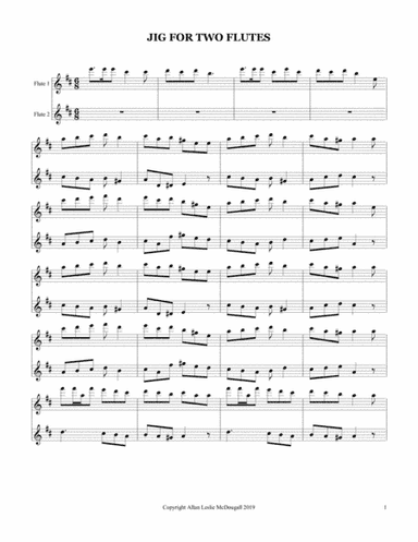 Jig for two flutes