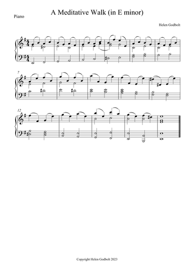 A Meditative Walk (in E minor)