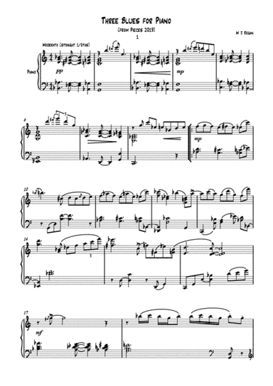 Three Blues for Piano