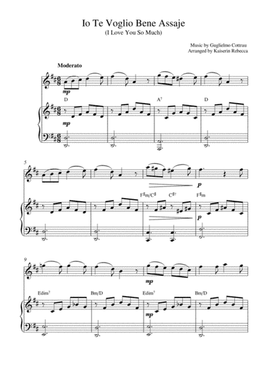 Io Te Voglio Bene Assaje (I Love You So Much) (arr. Kaiserin Rebecca)