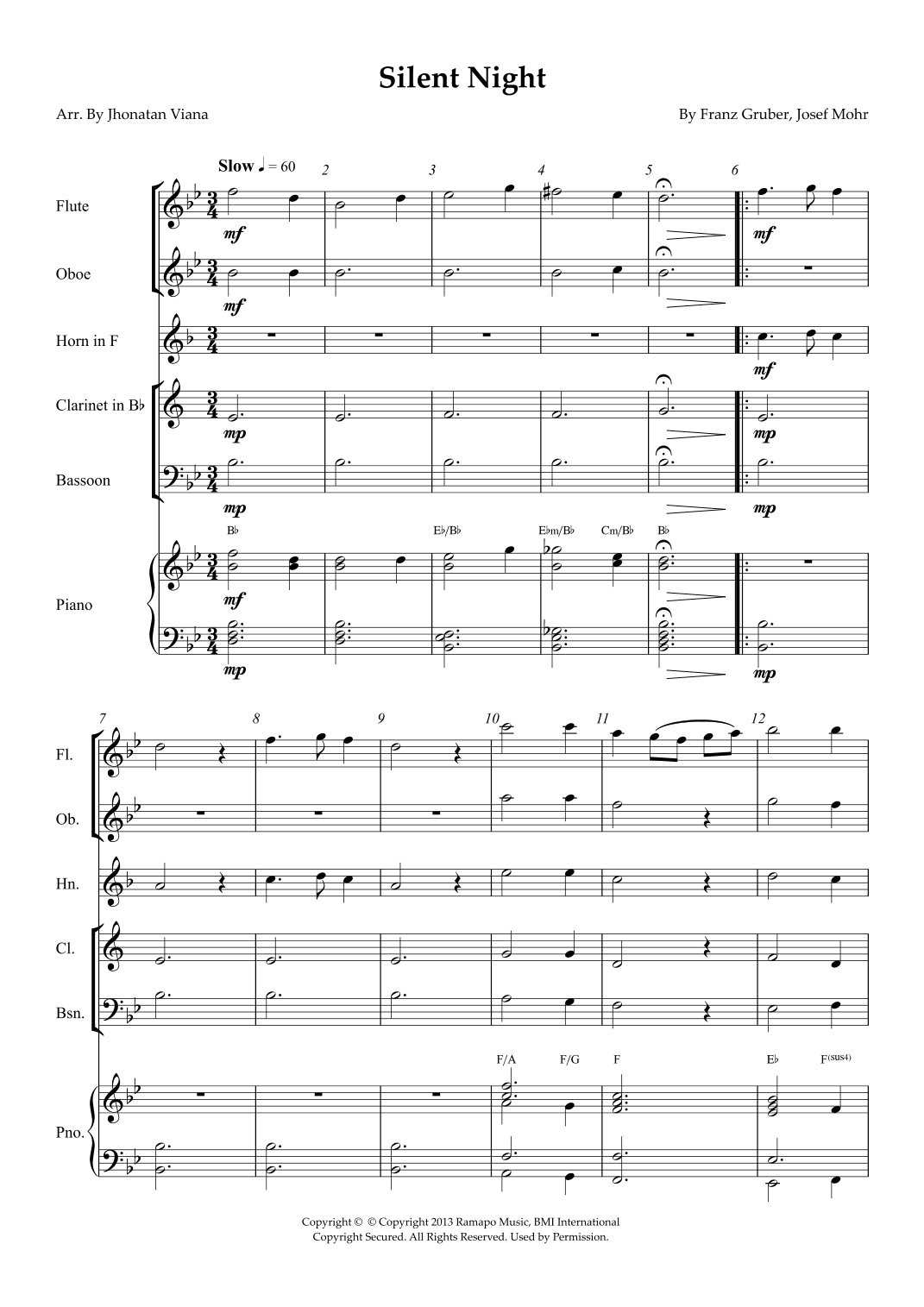 Silent Night (arr. Jhonatan Lucio Viana)