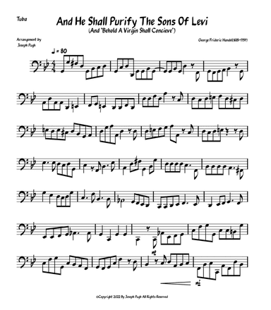 Messiah (And He Shall Purify The Sons Of Levi and Behold a Virgin) Brass Quintet (arr. Joseph Pugh)