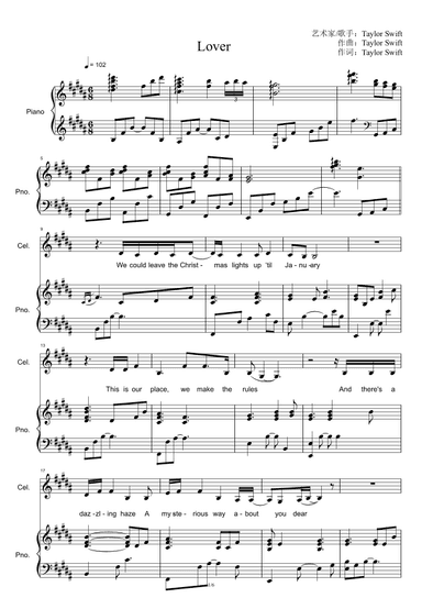 Lover (arr. Taylor Swift)