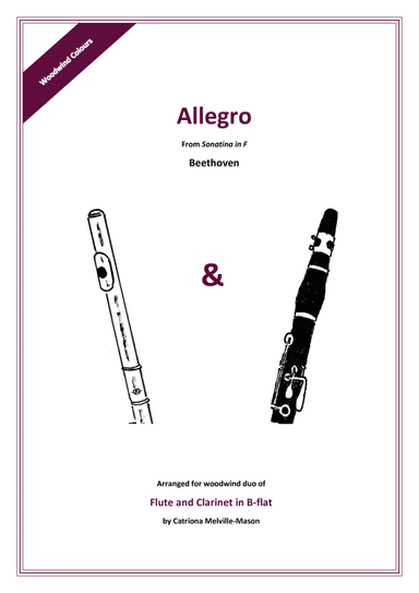 Allegro from Sonatina in F (Flute & Clarinet Duet) (arr. Catriona Melville-Mason)