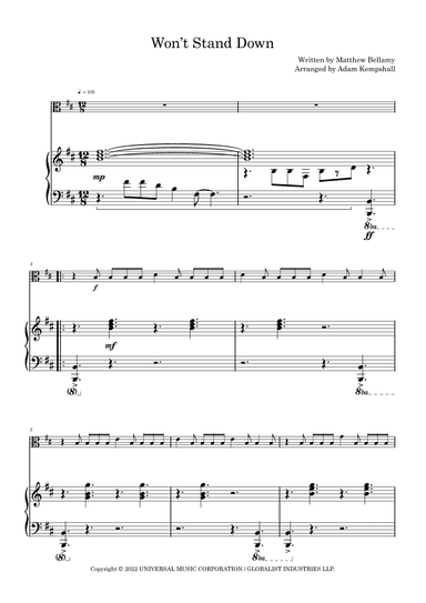 Won't Stand Down (arr. Adam Kempshall)
