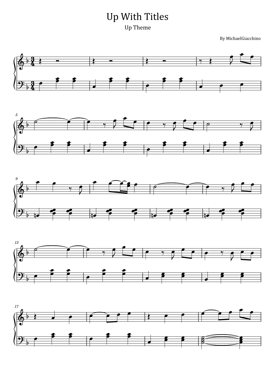 Up With Titles (arr. poon)