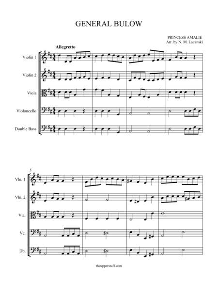 General Bulow (Easy) (arr. Nick Lacanski)