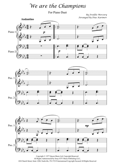 We Are The Champions (arr. Dias Karimov)