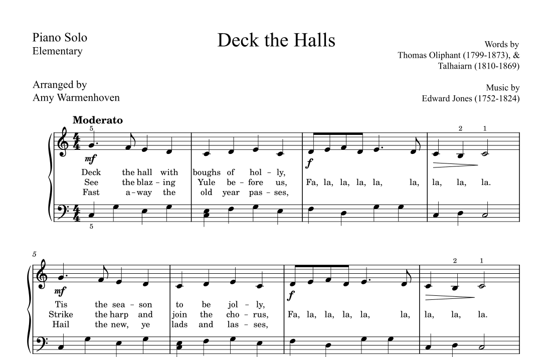 Deck the Halls (arr. Amy Warmenhoven)