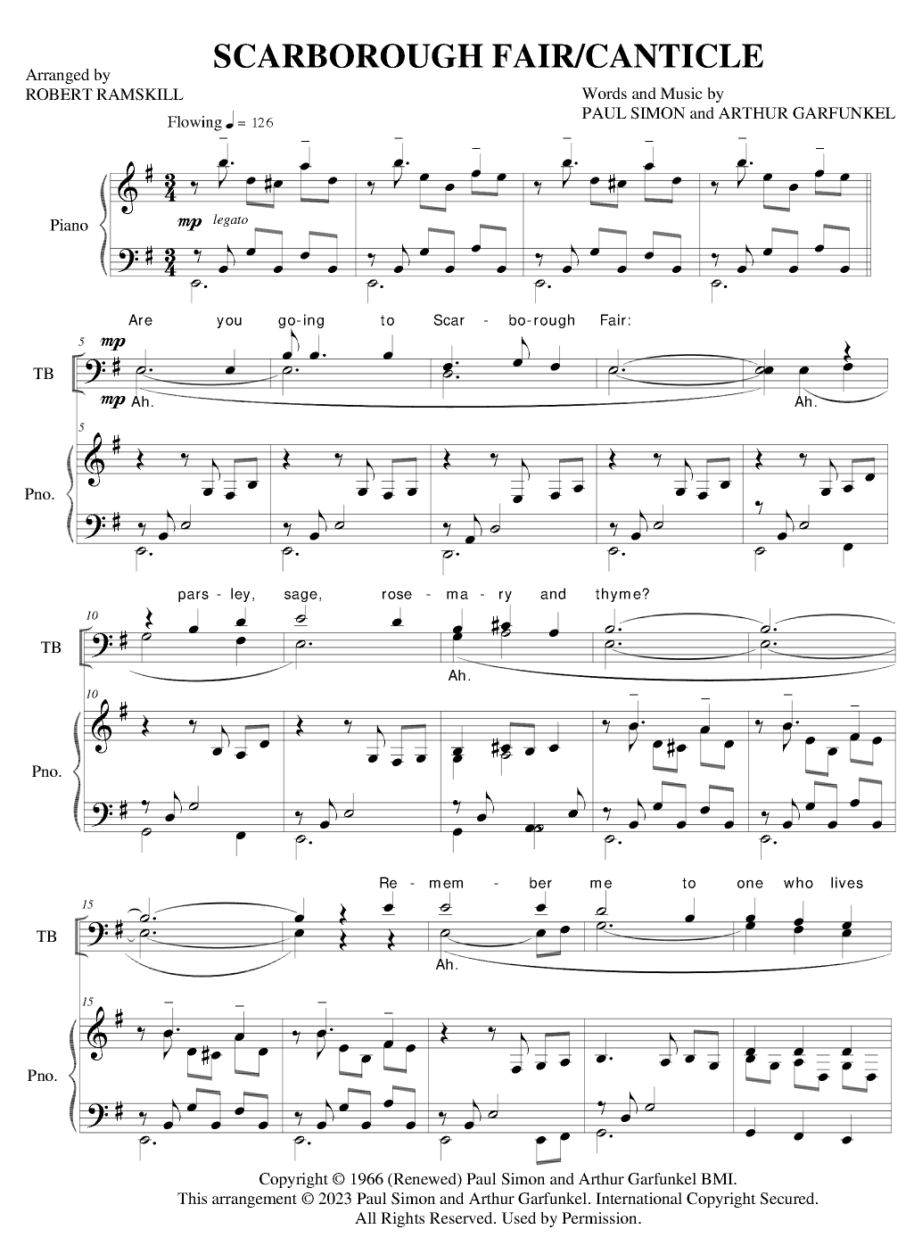 Scarborough Fair/canticle (arr. Robert Ramskill)