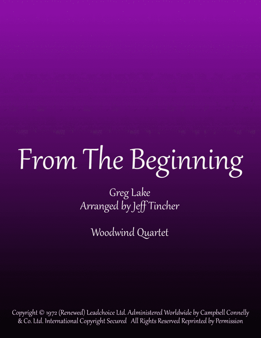 From The Beginning (arr. Jeff Tincher)