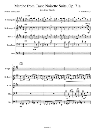 Marche from Nutcracker Suite, Op.71a - PI Tchaikovsky (arr. Peet du Toit)