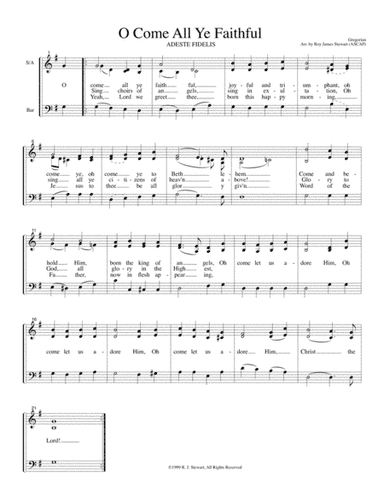 O Come All Ye Faithful (arr. Roy James Stewart)