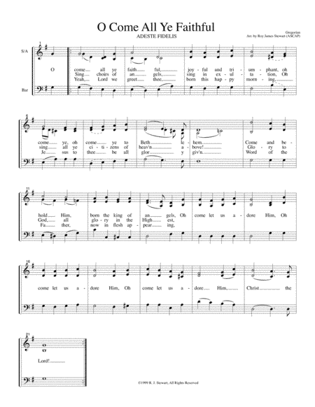 O Come All Ye Faithful (arr. Roy James Stewart)