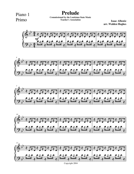 Albeniz' Leyenda (Legend) Prelude (arr. Dr. Walden Hughes)