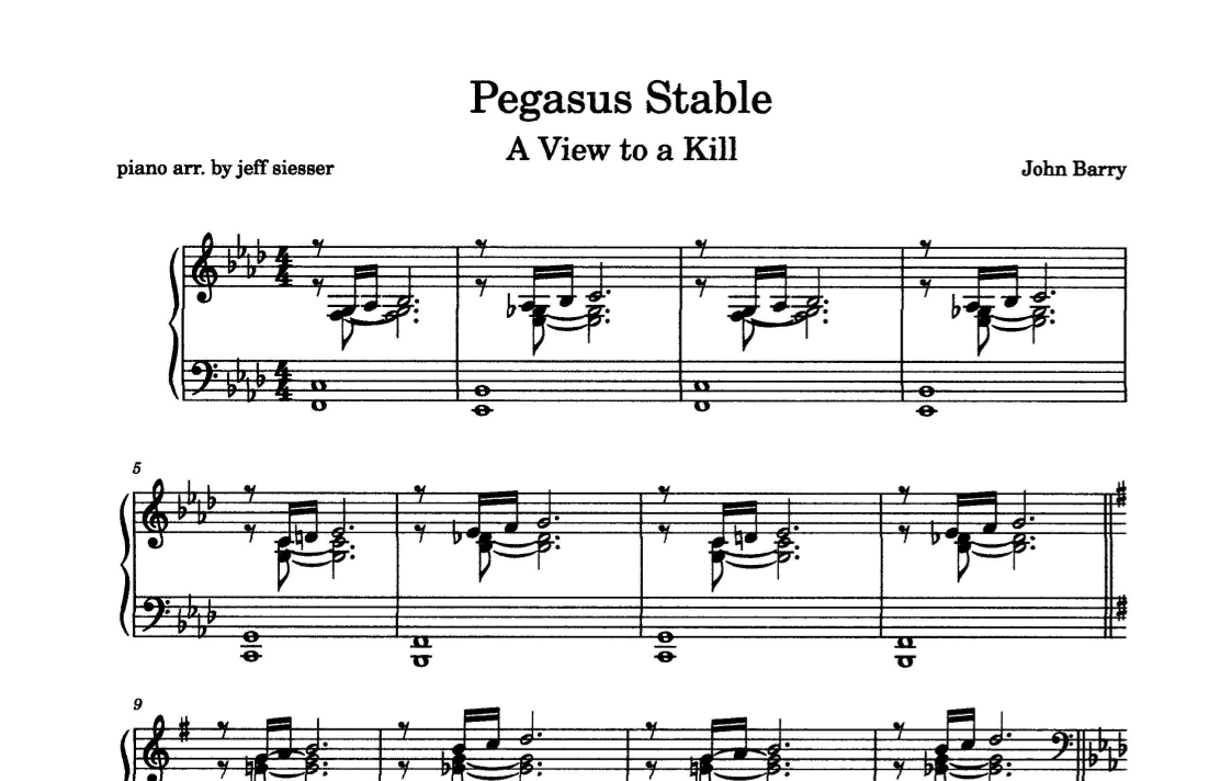 A View To A Kill (cues) (arr. jeff siesser)