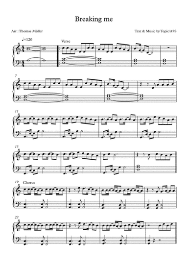 Breaking Me (arr. Thomas Müller)